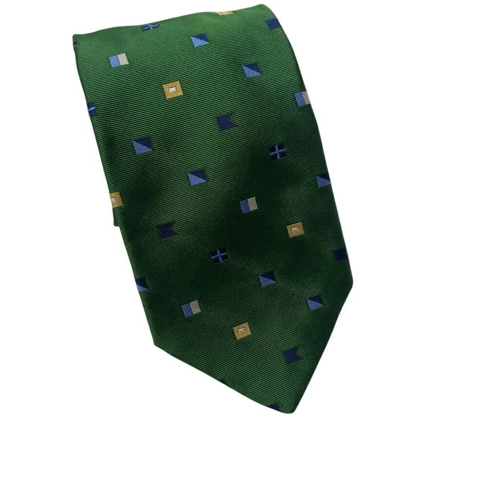 Brooks Brothers Makers Tie Men's Necktie Silk Nautical Signal Flags Green